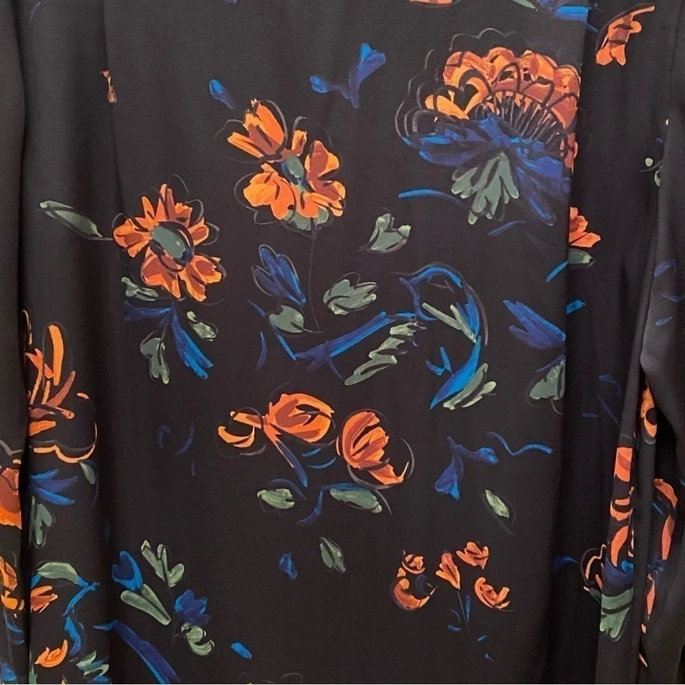 NWT~TORY BURCH Women Asymmetrical Hem Floral Cora Dress Size 14